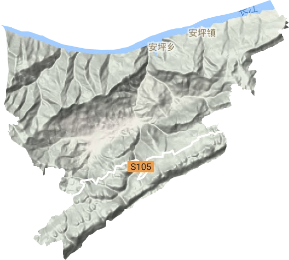 安坪鎮地形圖