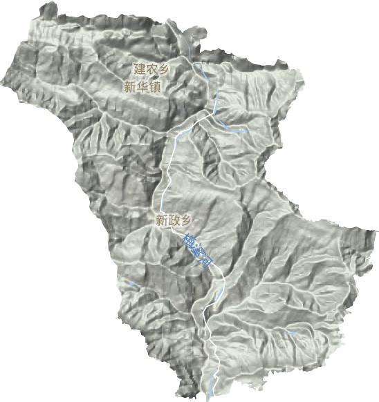 青蓮鎮地形圖