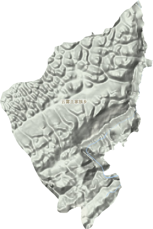 云霧土家族鄉(xiāng)地形圖