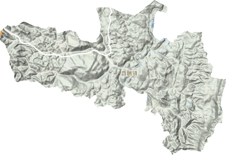 酉酬鎮地形圖