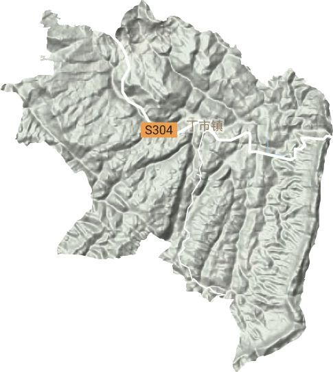 丁市鎮地形圖