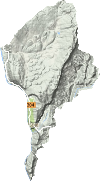 龔灘鎮地形圖