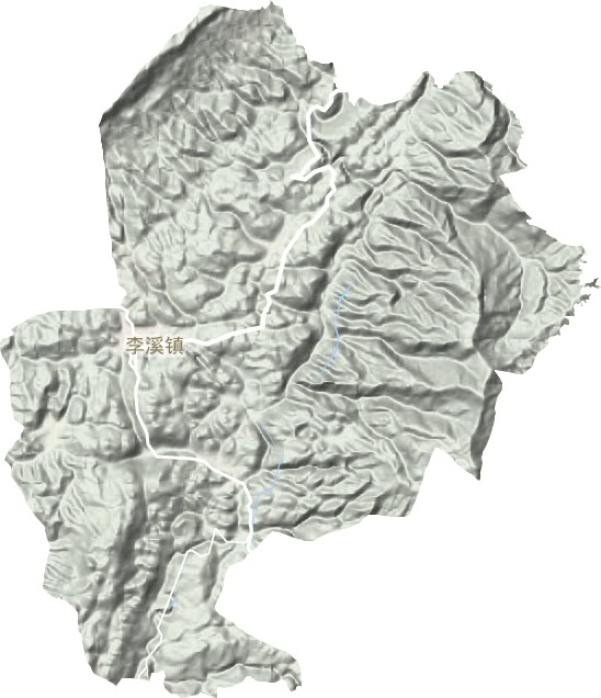 李溪鎮地形圖