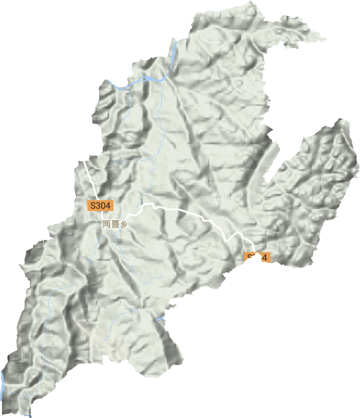 兩罾鄉地形圖