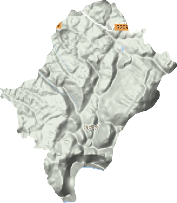 浪坪鄉(xiāng)地形圖