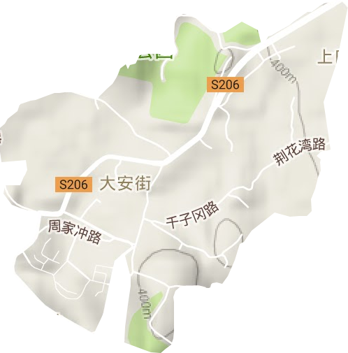 大安街道地形圖