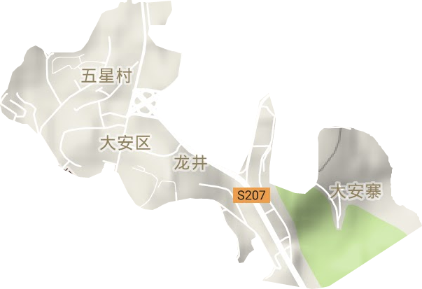 龍井街道地形圖
