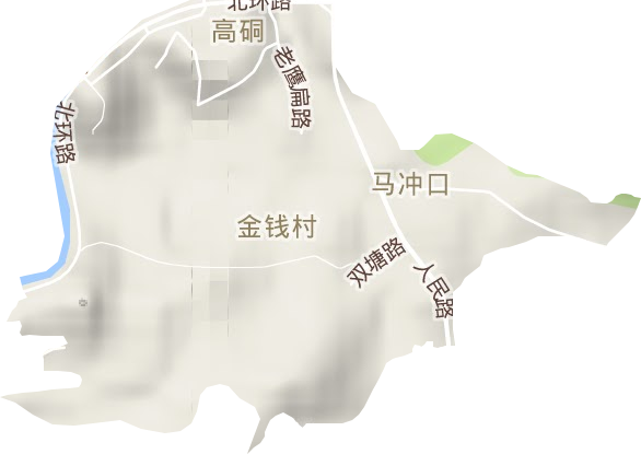 馬沖口街道地形圖