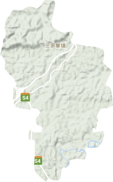 三多寨鎮地形圖