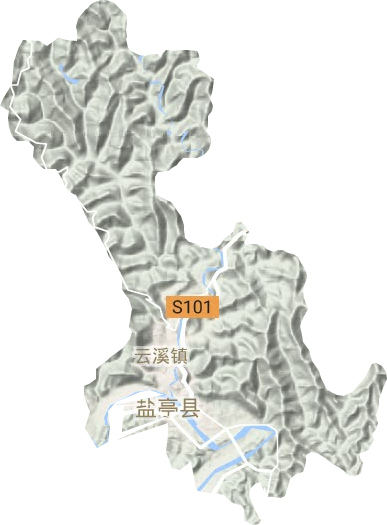 云溪鎮地形圖