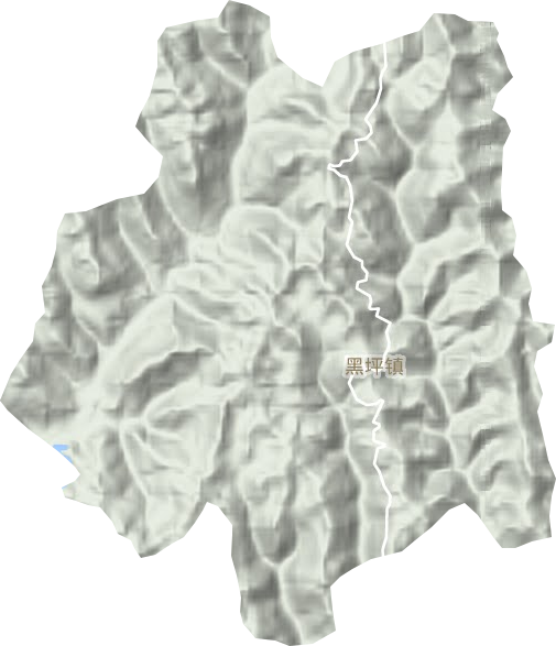 黑坪鎮地形圖