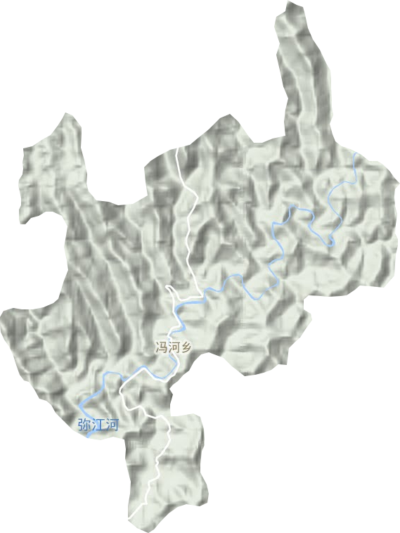 馮河鄉(xiāng)地形圖