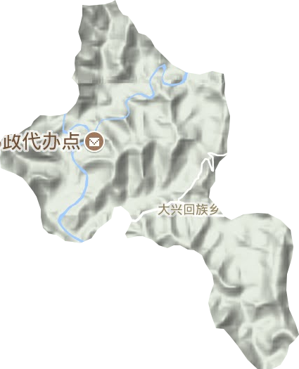 大興回族鄉地形圖
