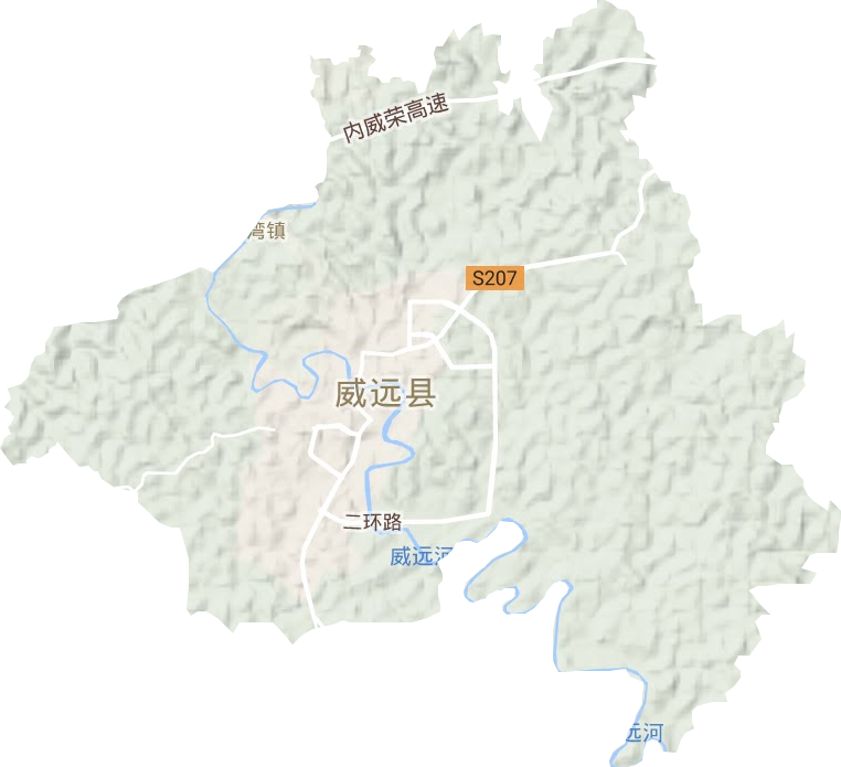 嚴陵鎮地形圖