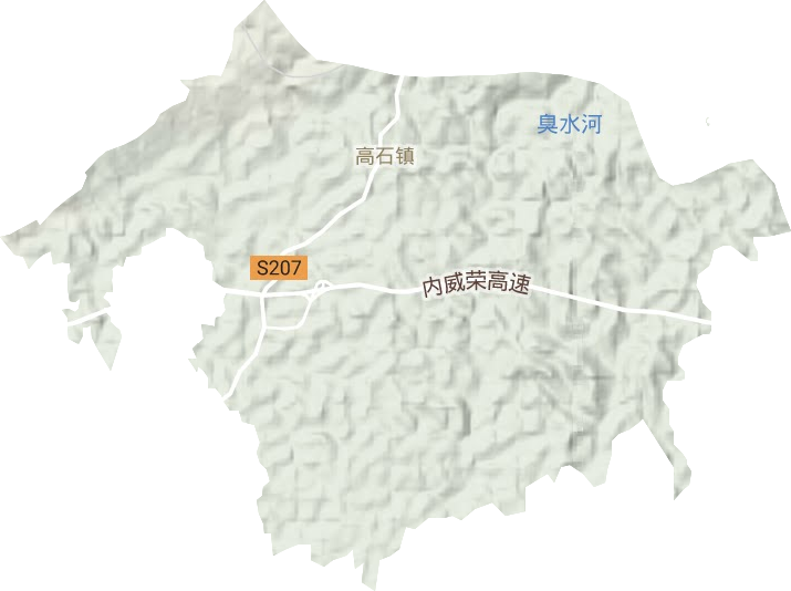 高石鎮(zhèn)地形圖