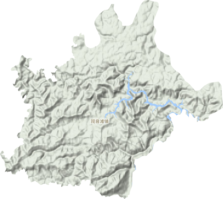觀英灘鎮地形圖
