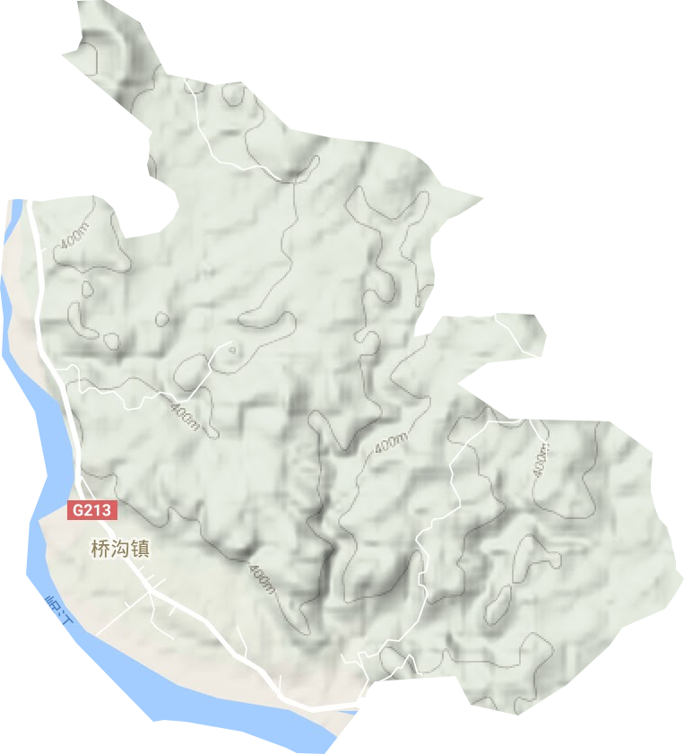 橋溝鎮地形圖