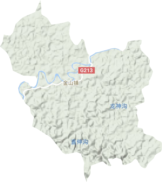 金山鎮(zhèn)地形圖