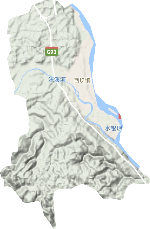 西壩鎮(zhèn)地形圖