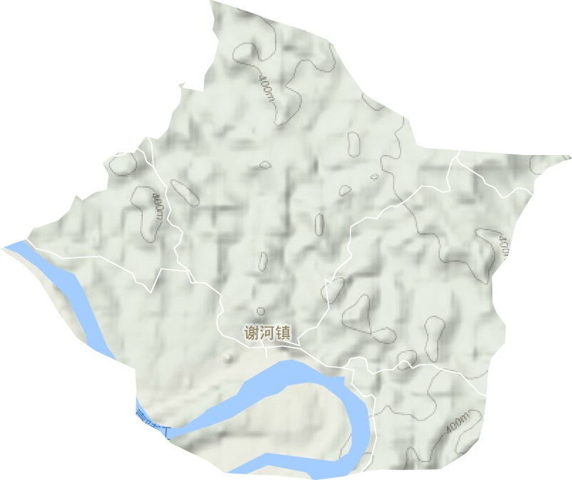 謝河鎮地形圖