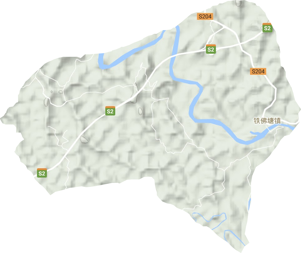 鐵佛塘鎮(zhèn)地形圖