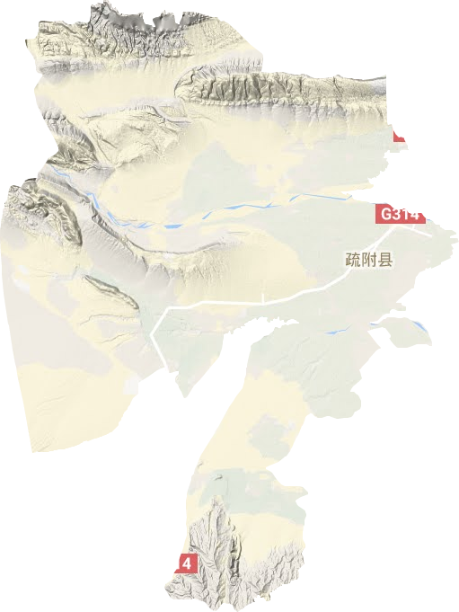 疏附縣地形圖