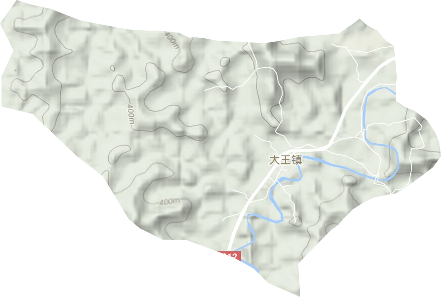 大王鎮(zhèn)地形圖