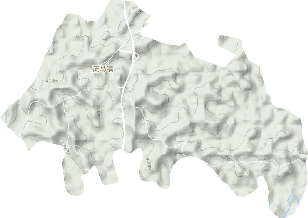 流馬鎮(zhèn)地形圖