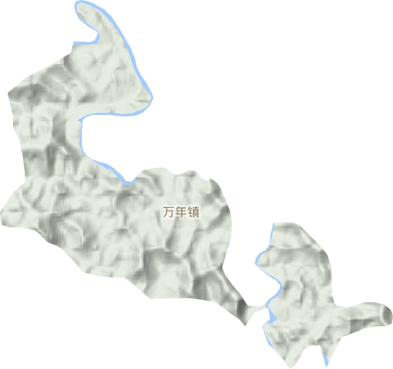 萬年鎮地形圖