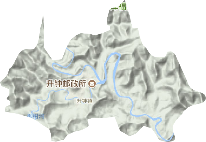 升鐘鎮地形圖