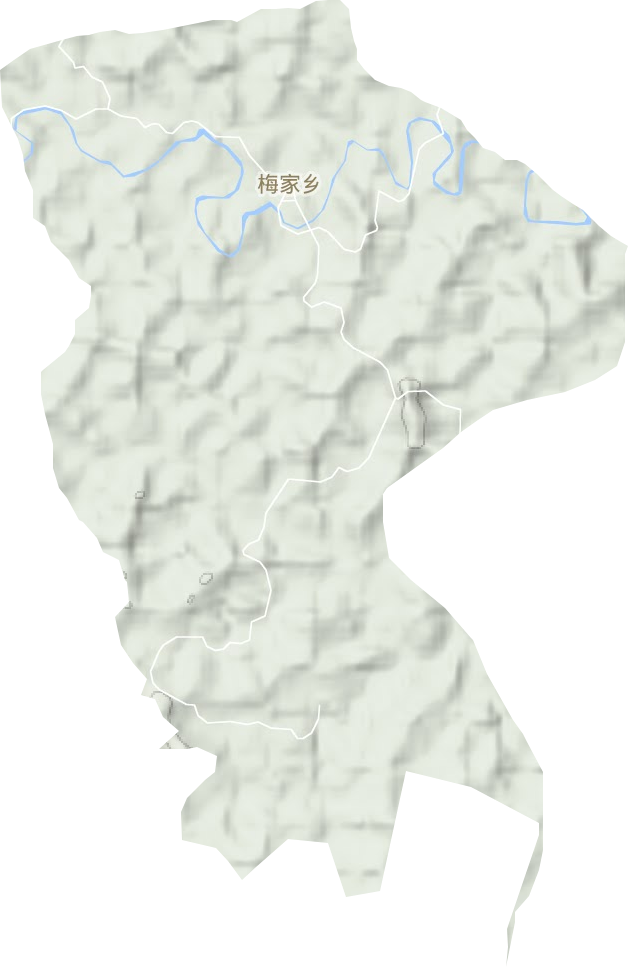 梅家鄉(xiāng)地形圖