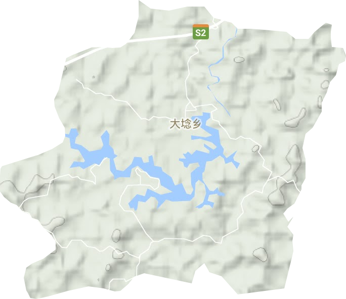大堰鄉(xiāng)地形圖