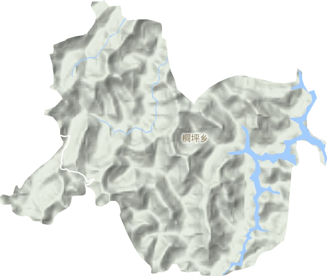 桐坪鄉地形圖
