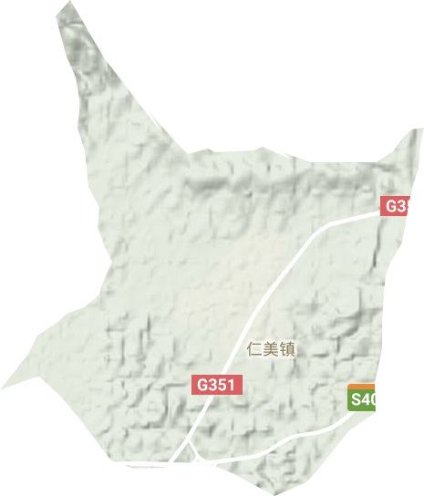 仁美鎮地形圖