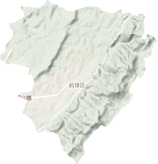 前鋒鎮(zhèn)地形圖