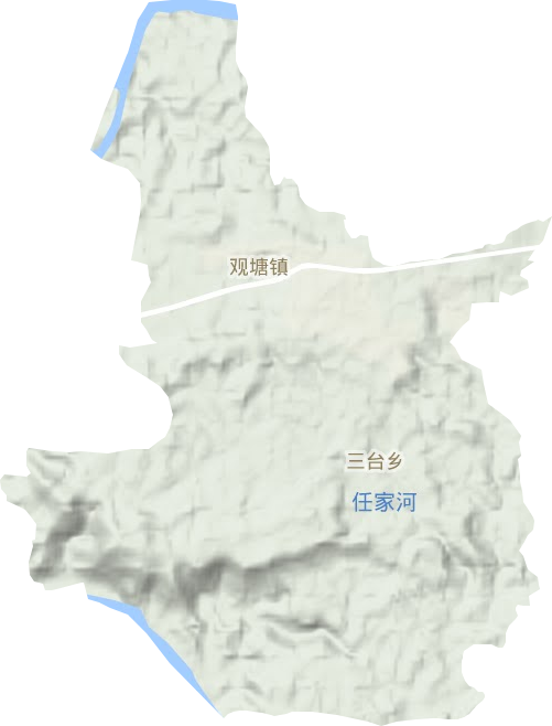 觀塘鎮地形圖