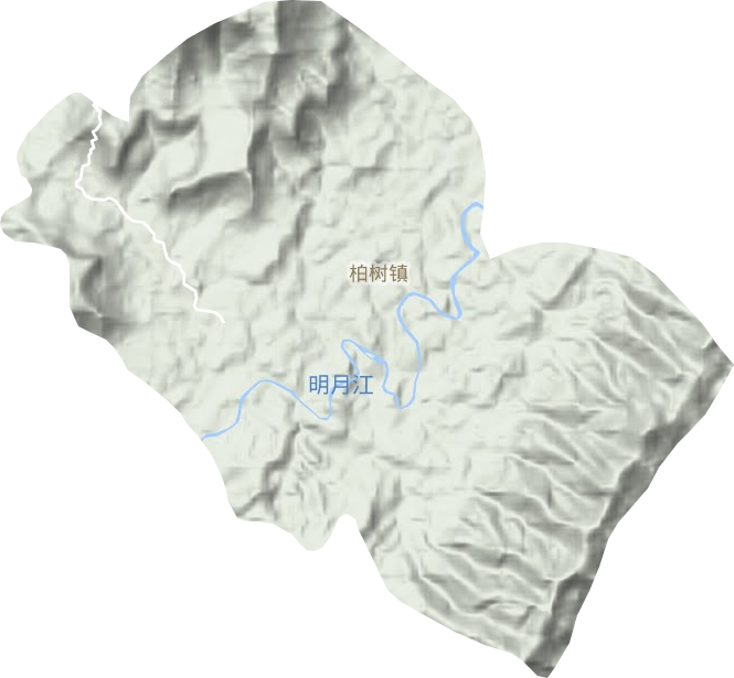 柏樹鎮(zhèn)地形圖
