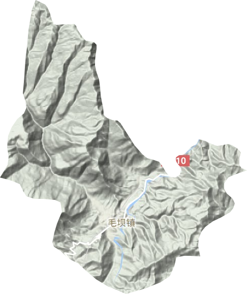 毛壩鎮地形圖