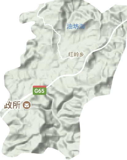 紅嶺鄉地形圖