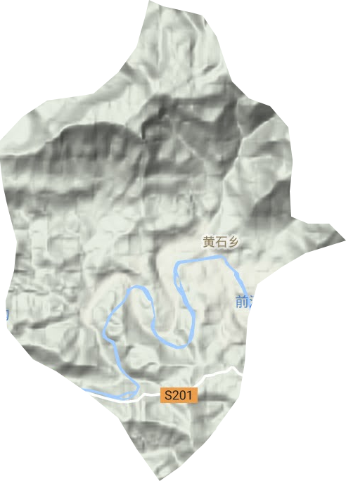 黃石鄉地形圖