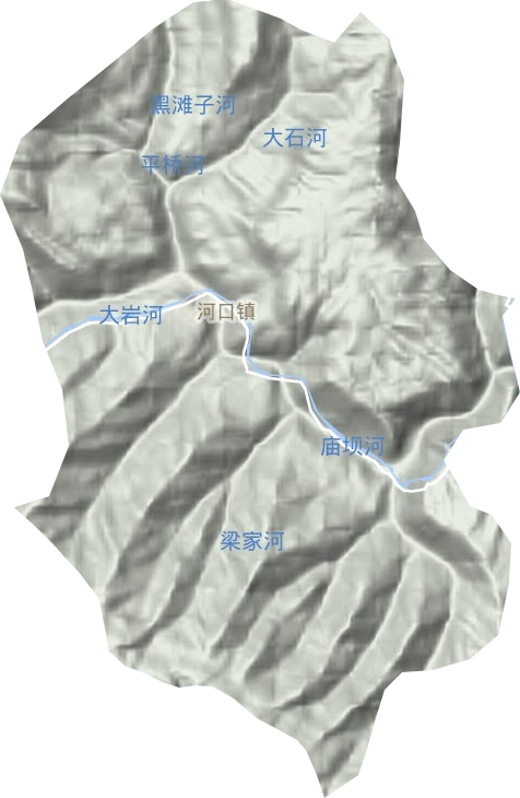 河口鎮(zhèn)地形圖
