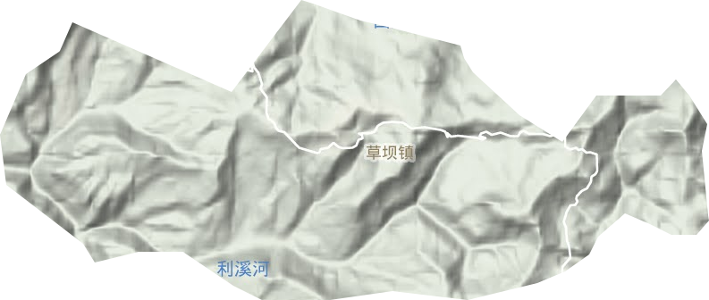 草壩鎮地形圖