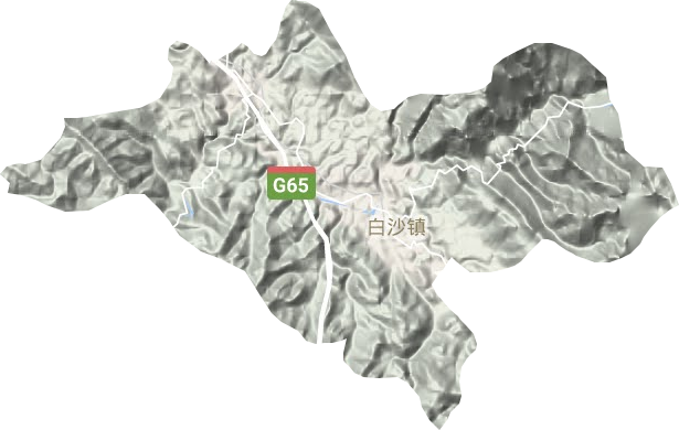 白沙鎮地形圖