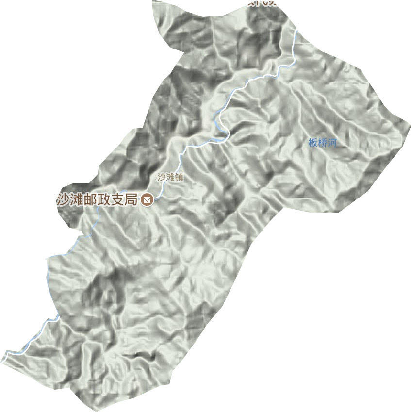 沙灘鎮地形圖