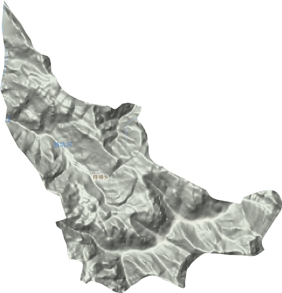 蜂桶鄉(xiāng)地形圖
