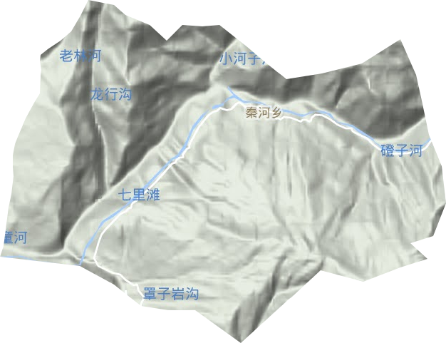 秦河鄉地形圖