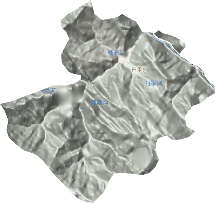 白果鄉(xiāng)地形圖