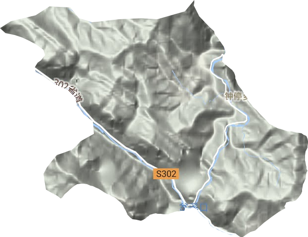 鐘亭鄉地形圖