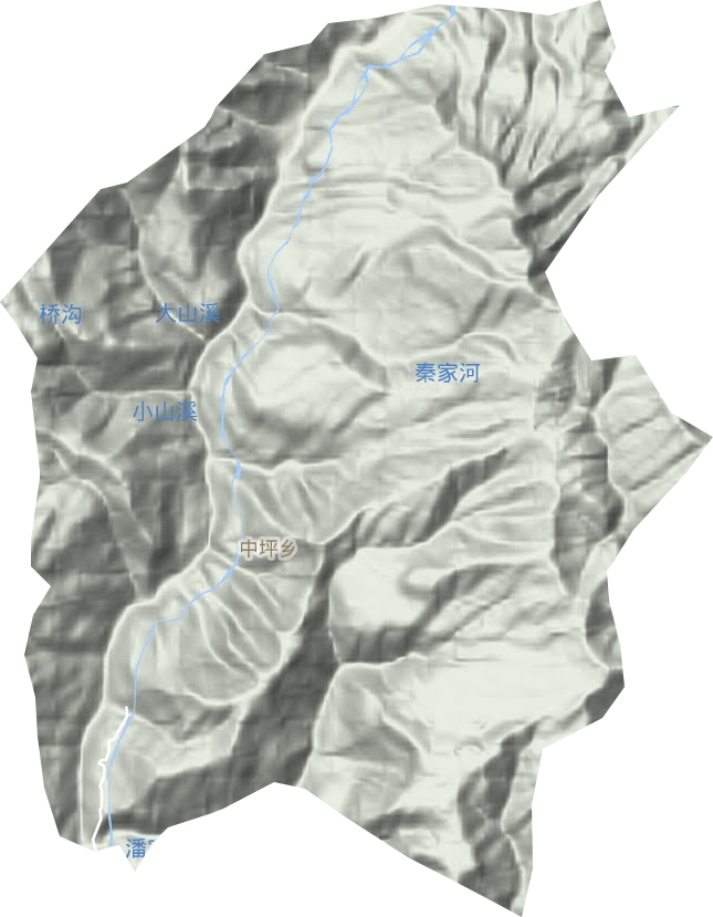 中坪鄉地形圖
