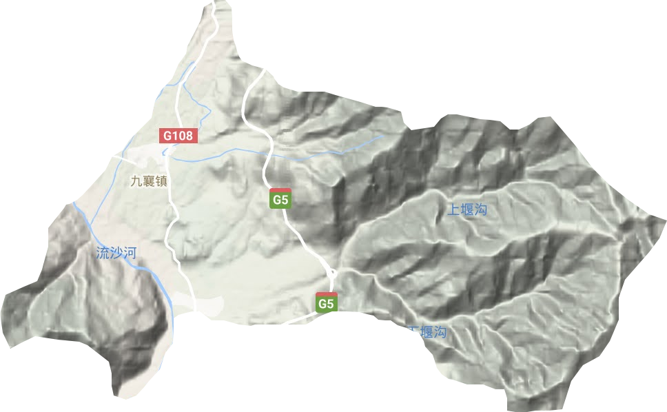 九襄鎮(zhèn)地形圖